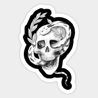 Skull and snake Sticker